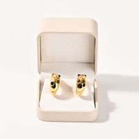 FANXI Boîte d'emballage de bijoux élégante personnalisée professionnelle Boîtes à double bague de mariage en daim pour l'emballage