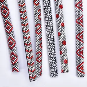 2023 new 9Mm crystal Diamond Trims Alphabet Plum Pattern Diy 3D Hair Accessories Clothing Shoes Rhinestone Belt