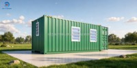 Bureau mobile en conteneur maritime de 20 pieds ou 40 pieds, personnalisable en usine, avec toilettes et salle de bain