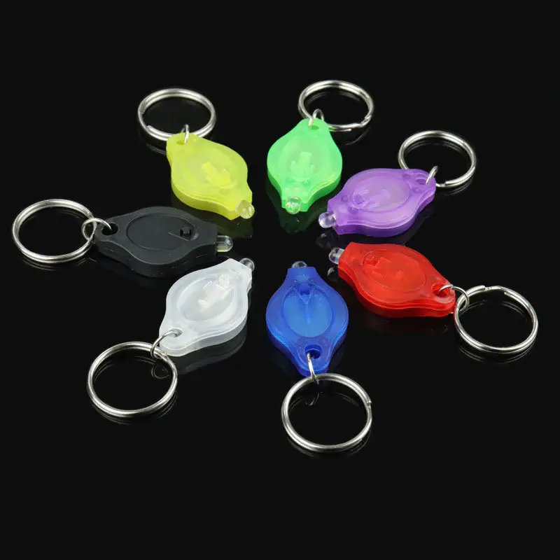 Ultra Bright Mini Keychain Mini Led Flashlight Key Ring Torch Light Lamp For Purse Bag Car Key Dog Collar Light