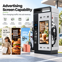 Borne de Recharge Rapide DC pour Véhicules Électriques avec Écran Publicitaire, Chargeurs Doubles CCS2 CCS1 GB/T CE CB OCPP 60 80 120 160 180kW, Chargeur Commercial