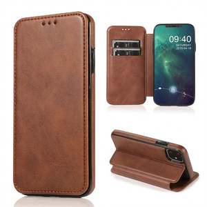 Étui portefeuille magnétique de luxe en cuir PU avec fentes pour cartes pour iPhone 17 Pro Max 17 Air 16 15 14 13 12 11 avec pochettes pour cartes - Product Image 3
