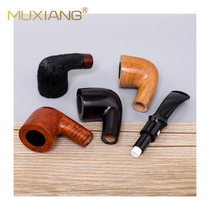 Muxiang Handmade Briarwood Pipe 9mm Filter Bent Type Tobacco Smoking Accessory For Men - Product Image 5