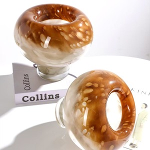 Mid-Century Colored Glaze Gradient Round Mushroom-shaped <b>Vase</b> - Product Image 3