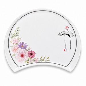 Assiette de service en mélamine personnalisée en usine, bord gris, <span class=keywords><strong>vaisselle</strong></span> en mélamine <span class=keywords><strong>incassable</strong></span> pour hôtel, restaurant, commande en gros - Product Image 6