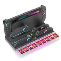 Interrupteur d'éclairage rvb 2 Dock de charge Nitendo Switch Card Storage Stand pour Nintend Switch2 Console de jeu Accessoires de jeu