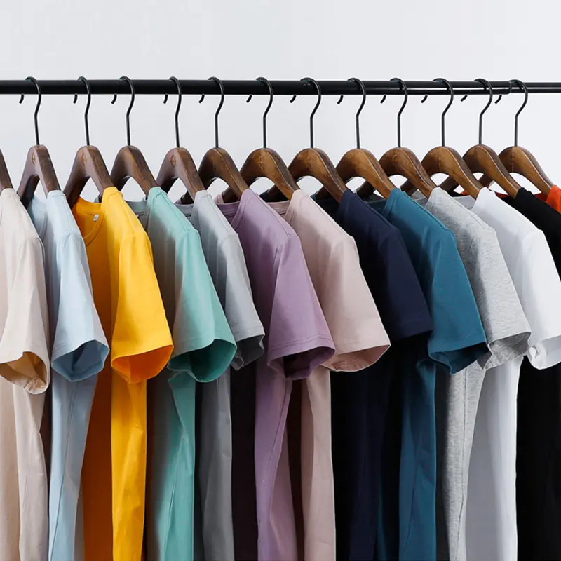 Camisetas 180 de algodón de alta calidad con logo personalizado, unisex, fabricante de camisetas, 95% gramos