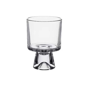 Vaso de Vidrio de Tallo Alto y Elegante para Café Frío, Agua, Frutas, Postres, Helados - Cristalería Premium - Product Image 5