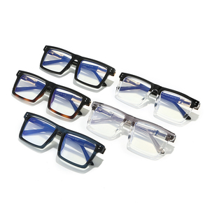 Xu Hướng <span class=keywords><strong>2025</strong></span> Mô Hình Mới Tr90 Người Đàn Ông Của Chống-Ánh Sáng Màu Xanh Phẳng Gương Kính Quang Học Khung Thời Trang Phong Cách Đơn Giản Cho Mùa Xuân - Product Image 4