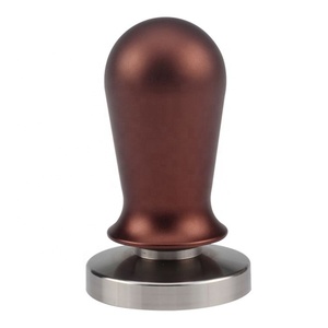 Logotipo personalizado Herramientas de café Mango de aluminio Acero inoxidable Tamper de café plano - Product Image 1