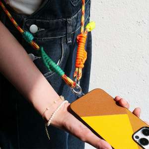 Longes courtes de téléphone portable en nylon, sangles de bracelet solides tressées en corde suspendue anti-perte/ - Product Image 6