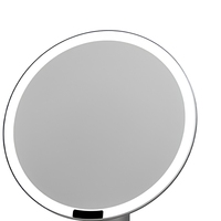 Miroir de Maquillage LED Rond 2025 Nouveau Modèle avec Éclairage d'Appoint pour Coiffeuse de Bureau à Domicile, Rechargeable, Haute Définition, Zhejiang