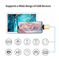 Aluminum Alloy Type C OTG USB-C Converter USB C to USB 3.0 Adapter for Notebook Mobile Phones Adapters & Connectors