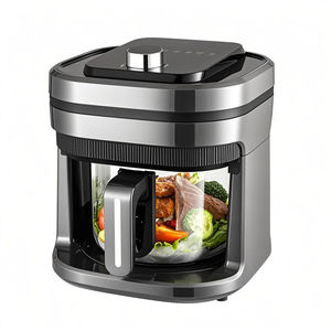 Friteuse à air en verre 1350W 5L avec écran tactile intelligent Contrôle numérique Appareil électroménager noir pour garage extérieur - Product Image 6