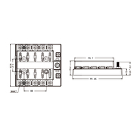 Bloque de Fusibles FKY FKY-D1-10PS de Repuesto con Cubierta Antipolvo de PBT+PC para Uso en Barcos, Terminales de Aleación, Soporte de Fusibles con Bloqueo por Tornillo, ROHS