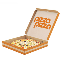 Boîtes à pizza rouges personnalisées avec logo, finition mate et gaufrage, en matériaux recyclés pour l'emballage de sushis et de pizzas