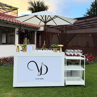 Table de bar à vin et champagne ZKAI pour mariage, stand en PVC avec logo personnalisé, chariot à bonbons pour événements festifs