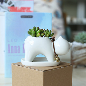 <span class=keywords><strong>Maceta</strong></span> de Cerámica Blanca Creativa Estilo Americano HY, Adorno para el Hogar, Linda <span class=keywords><strong>Maceta</strong></span> con Diseño de <span class=keywords><strong>Gatito</strong></span> de Dibujos Animados para Plantas Verdes - Product Image 4