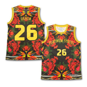 Maillot de basketball unisexe OEM à séchage rapide, personnalisé, 100 % polyester, vêtements de sport avec design imprimé par sublimation respirant - Product Image 4