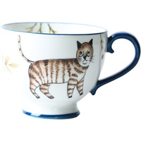 Tasse en céramique à pieds hauts faite à la main tasse de lait de peinture personnalisée pour les cadeaux d'affaires