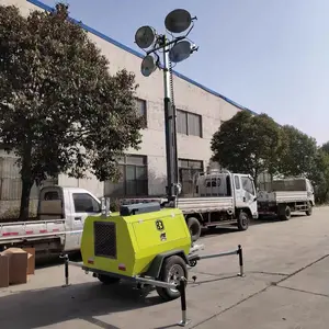 Torres de luz hidráulicas Lumind Luz de detección de emergencia Coche Puerto Carretera Generador diésel móvil Elevador Torre de iluminación LED