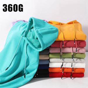 Sudaderas con Capucha de Forro Polar Grueso de Algodón y Poliéster para Otoño e Invierno, Personalizadas con Estampado, Color Sólido, para Hombre - Product Image 1