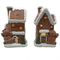 Ornement de Noël lumineux en céramique, style européen, fait main, mignon et créatif, pour vitrine de maison, directement de l'usine, pour l'exportation.