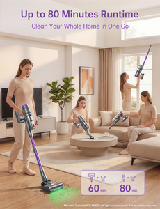 <span class=keywords><strong>Aspirateur</strong></span> <span class=keywords><strong>sans</strong></span> <span class=keywords><strong>fil</strong></span> 600W/60KPa, 80 min en mode automatique, écran tactile LED, autoportant, anti-emmêlement pour tapis/poils d'animaux - Product Image 3