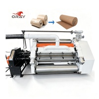 Machine à onduler le carton simple face Oray, entraînée par moteur, haute vitesse mécanique, production de 100 m/min, haut rendement en heures de production.