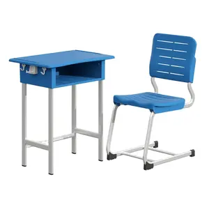 부착 된 의자이있는 YJ 쓰기 플라스틱 현대 학교 에로고믹 학생 책상 테이블