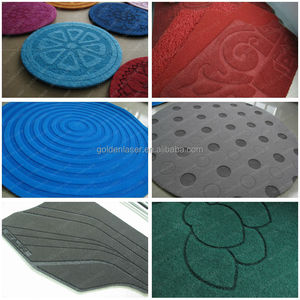 Découpeuse laser CO2 à plat pour tapis en tissu 100% nylon avec motif et support en PVC - Product Image 6