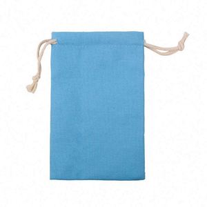 Custom Logo Solid Color Blank Draw <b>String</b> Gift <b>Bag</b> Cotton Cloth Candy Color Small Drawstring Packaging <b>Bag</b> - Product Image 6