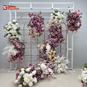Wholesale Artificial Flower Runner Wedding <strong>Table</strong> Floral Aisle Runners Panel for Event Decoration - Product Image 5
