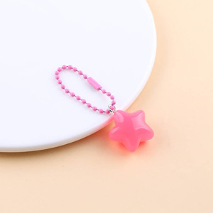 Star Shape Plastic Charms Chain Keychain DIY Jewelry Accessories for Bag Pendant Unisex <b>Gift</b> Yiwu Origin Part Number 98201 Main - Product Image 2