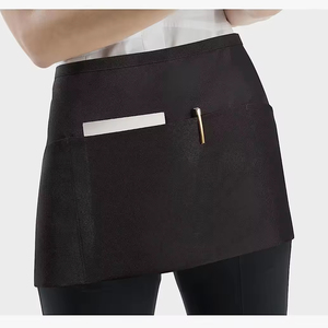 All'ingrosso 3 tasche Server grembiuli cameriere corta mezza vita che serve grembiule riutilizzabile biancheria ospitalità Chef mezzo grembiule - Product Image 1
