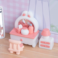 Juego de Muebles para Casa de Muñecas, Accesorios de Juego de Imitación, Casa de Muñecas 1:12, Mini Dormitorio, Sala de Estar, Juguete Pequeño, Muebles en Miniatura para Casa de Muñecas DIY