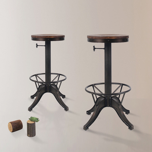 Rehausseurs <span class=keywords><strong>de</strong></span> jambes, tabouret <span class=keywords><strong>de</strong></span> <span class=keywords><strong>bar</strong></span> en bois antique, pas cher - Product Image 4
