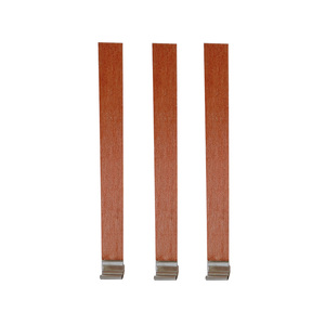 100 pièces de mèches de bougie en bois de cerisier de 13x130 mm pour la fabrication de bougies avec un son crépitant, avec 100 supports métalliques - Product Image 3