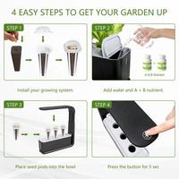 Kit de culture d'intérieur Click Grow, jardin d'intérieur en plastique, lampes LED pour herbes, pot de fleurs hydroponique, systèmes de culture hydroponique intelligents