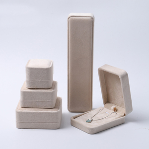 Premium Teal Suede Velvet Jewelry <b>Gift</b> <b>Box</b> <b>Necklace</b> Earring Bracelet Holder Custom Logo Wedding Ring Packaging Paper <b>Box</b> - Product Image 6