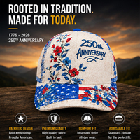 Cappelli per il 250° Anniversario USA, Berretti Snapback a 5 Pannelli con Visiera Curva Regolabile, Cappellini da Baseball Personalizzati con Logo Ricamato