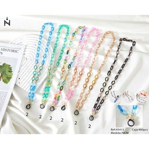 Catena di plastica con chiusura a tre vie, 70 cm, per occhiali e accessori - Product Image 1