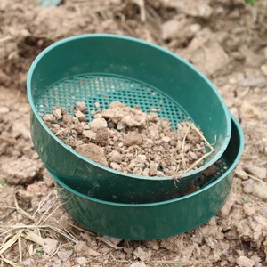 Tamis à terre rond en plastique, tamis de jardinage, plateau de tamisage portable pour terreau et pierres, filtre à pierres, pour jardinage domestique et plantes - Product Image 4