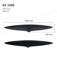 Planche de surf hydrofoil GY1060 en fibre de carbone, polyvalente, avec foils, pour sports nautiques en mer, noire, robuste, 83 cm, unisexe