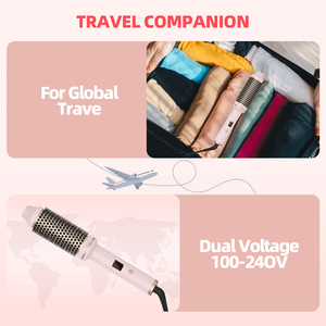 Cepillo Térmico 3 en 1 de 1.5 Pulgadas para Rizar, Alisar y Peinar, Temperatura Ajustable, Calentamiento Rápido en 30s, Rizos con Volumen sin Esfuerzo - Product Image 6
