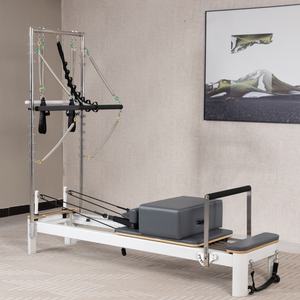 Equipo de Pilates, Reformer de Pilates con Torre, Blanco, Shorty, Reformer de Pilates de Aluminio con Torre, Equipo de Gimnasio - Product Image 4