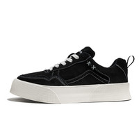 Chaussures basses décontractées rétro pour hommes, style Joker, à lacets, avec semelle extérieure en PVC antidérapante, imperméables et design plateforme - Chaussures de travail noires