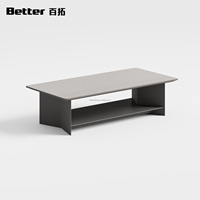 Table à thé équipée d'un plateau pour le bureau et la maison, application multi-scènes, matériau en bois massif, design moderne