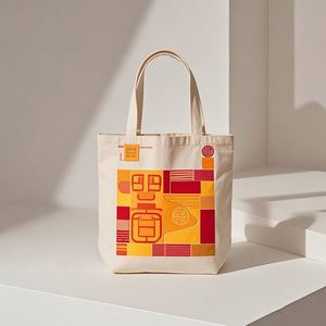 Wholesale Custom Printed Logo Printed Small Cotton Shopping Canvas Tote Bag With Pocket and Zipper - Product Image 1