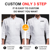 Manteau de chef personnalisé serveur serveuse de cuisine porter des chemises uniformes d'affaires chemises de travail avec logo personnalisé pour hommes